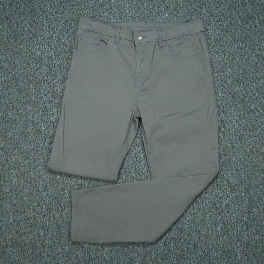 Blue Delta Pants Men 34x28 Gray 5 Pocket Stretch Custom Made Cotton Chino